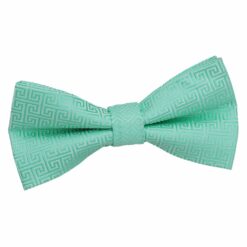 Black Greek Key Pre-Tied Bow Tie for Boys