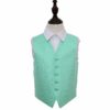 Mint Green Greek Key Wedding Waistcoat for Boys