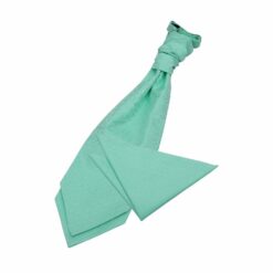 Mint Green Greek Key Wedding Cravat and Pocket Square Set