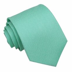 Mint Green Greek Key Tie