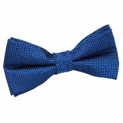 Royal Blue Greek Key Pre-Tied Bow Tie Royal Blue Greek Key Pre-Tied Bow Tie