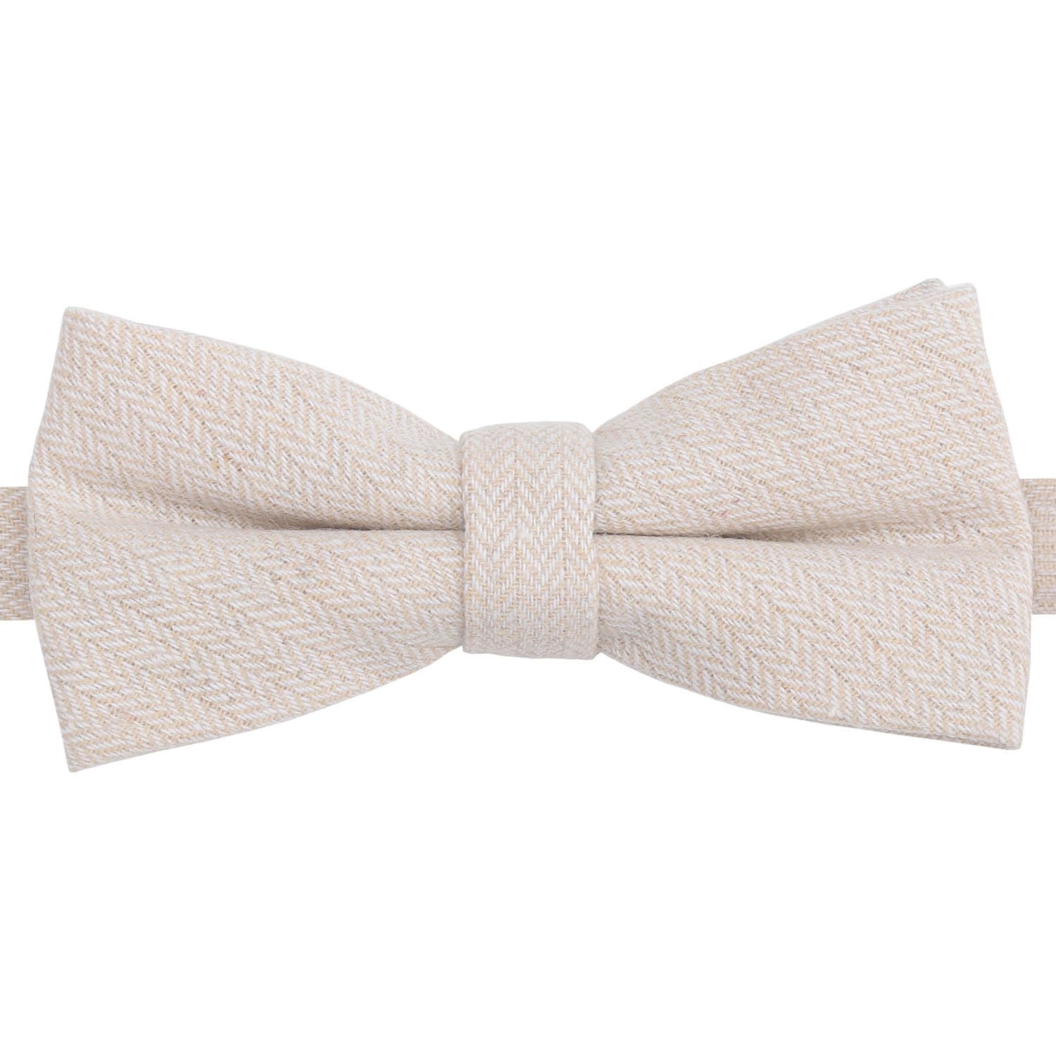 Beige Bow Ties by DQT