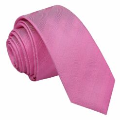 Fuchsia Pink Herringbone Silk Skinny Tie Fuchsia Pink Herringbone Silk Skinny Tie