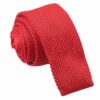 Crimson Red Knitted Skinny Tie