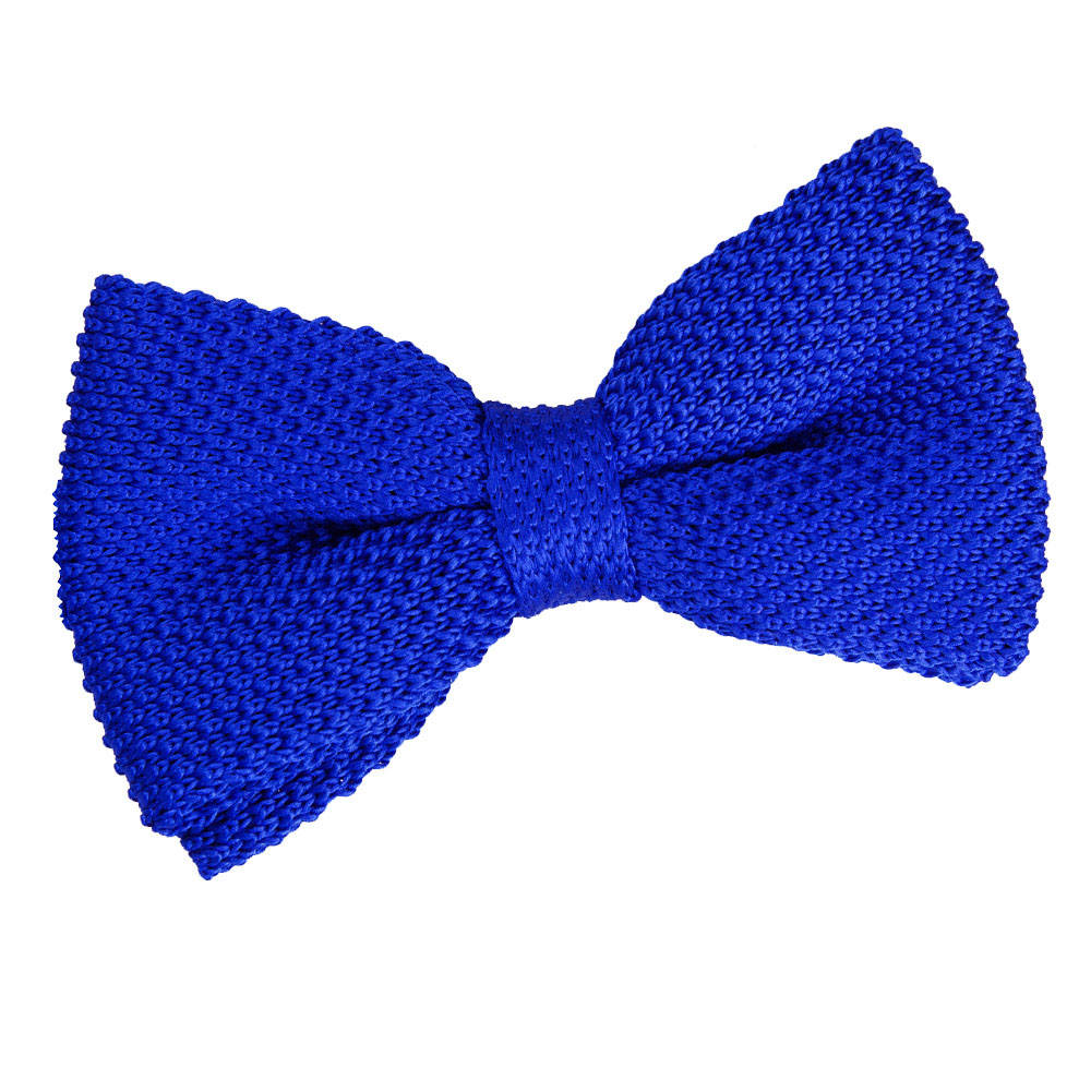 Men's Knitted Royal Blue Bow Tie