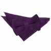 Cadbury Purple Knitted Bow Tie and Pocket Square Set