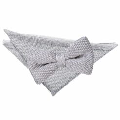 Tangerine Knitted Bow Tie and Pocket Square Set Tangerine Knitted Bow Tie and Pocket Square Set