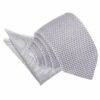 Navy Blue Knitted Slim Tie and Pocket Square Set