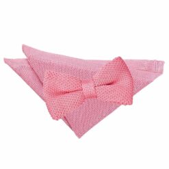 Tangerine Knitted Bow Tie and Pocket Square Set Tangerine Knitted Bow Tie and Pocket Square Set