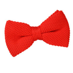 Red Knit Knitted Pre-Tied Bow Tie Red Knit Knitted Pre-Tied Bow Tie