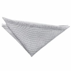 Silver Knitted Pocket Square Silver Knitted Pocket Square