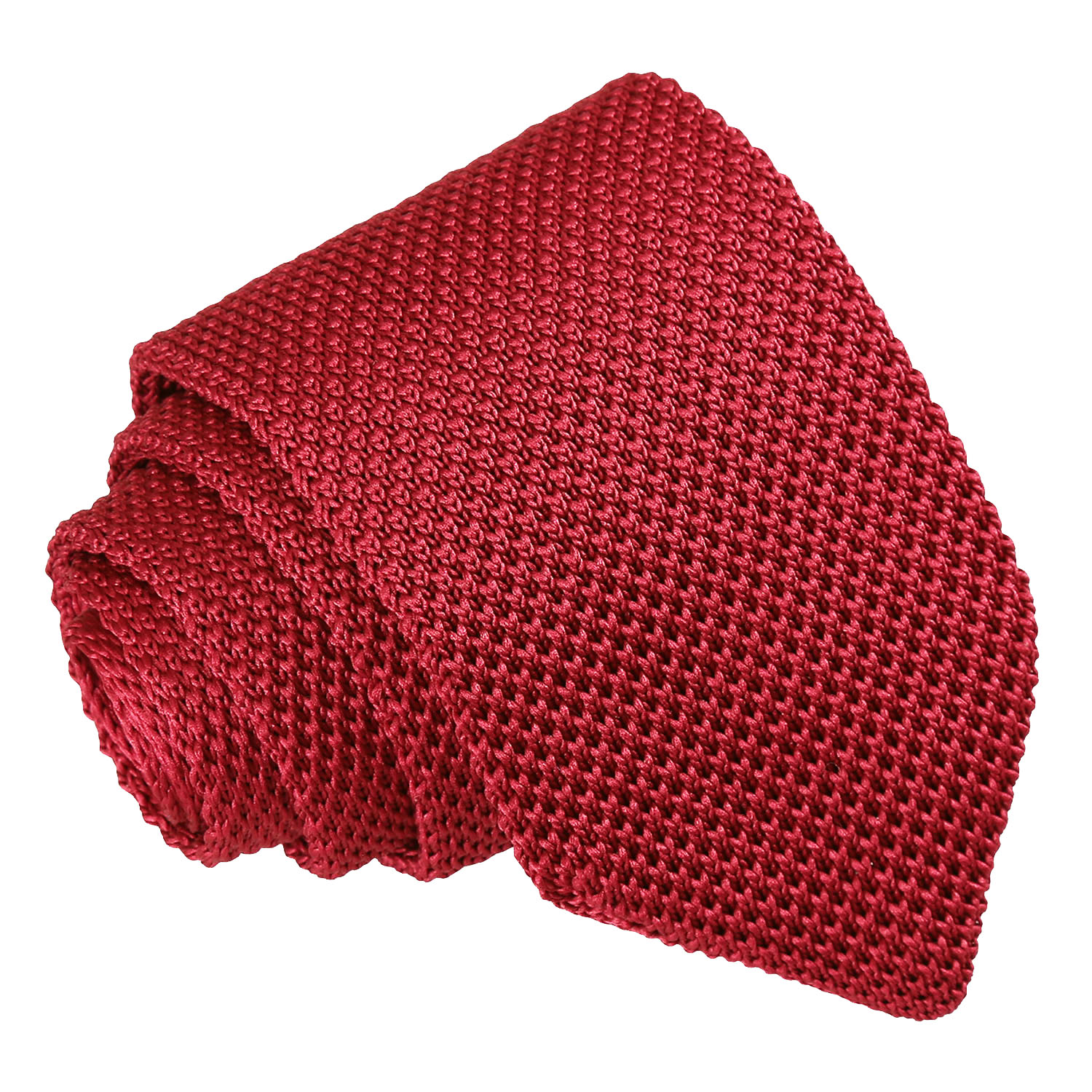 Burgundy Slim Knitted Tie