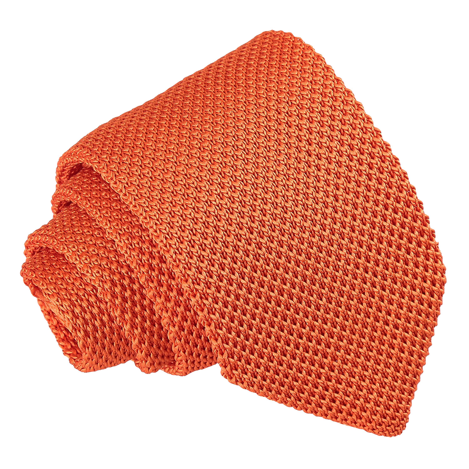 Burnt Orange Slim Knitted Tie
