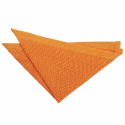 Tangerine Knitted  Pocket Square