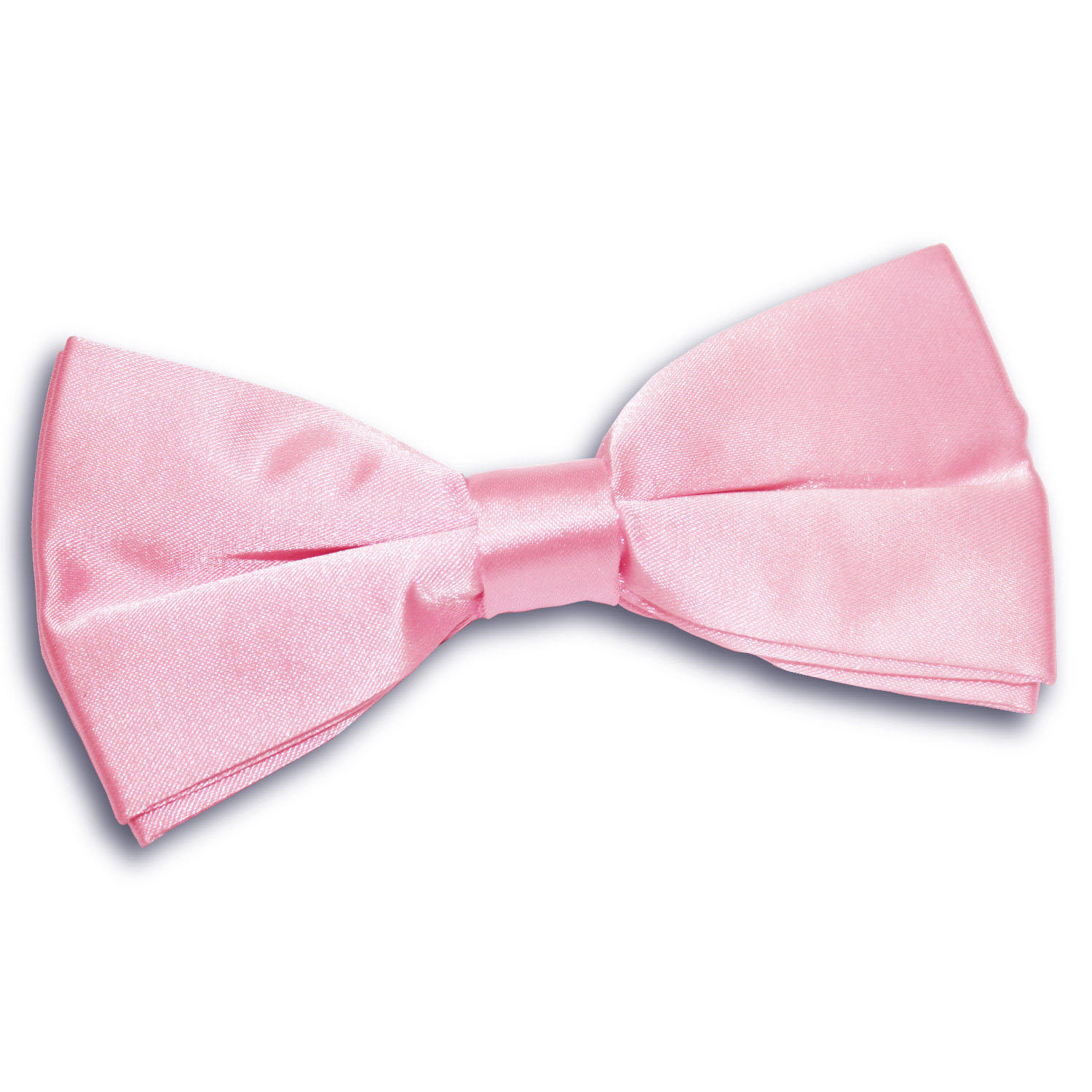 Men's Plain Baby Pink Satin Bow Tie