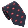 Navy Blue Swiss Flag Tie