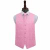 Baby Pink Paisley Wedding Waistcoat and Tie Set