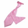 Baby Pink Paisley Wedding Cravat and Pocket Square Set