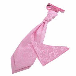 Baby Pink Paisley Wedding Cravat and Pocket Square Set Baby Pink Paisley Wedding Cravat and Pocket Square Set