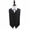 Black Paisley Wedding Waistcoat for Boys