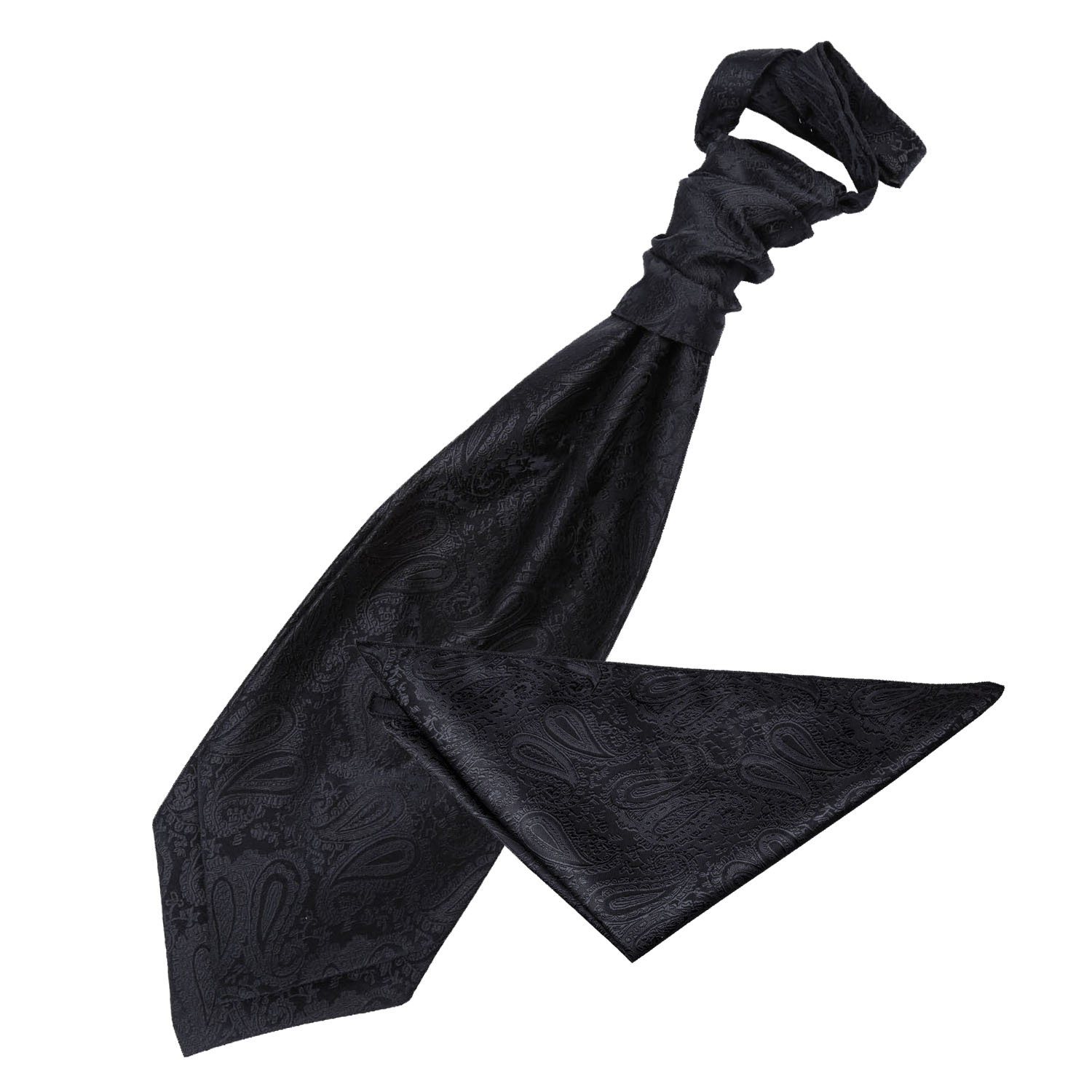 Men's Paisley Black Bow Tie