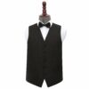 Black Paisley Wedding Waistcoat and Bow Tie 4pc Set