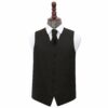 Black Paisley Wedding Waistcoat and Cravat 4pc Set