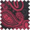 Black and Red Paisley Bohemian Swatch