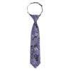 Black and Purple Paisley Bohemian Elasticated Tie for Boys