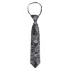 Black and Silver Paisley Bohemian Elasticated Tie for Boys