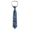 Blue and Black Paisley Bohemian Elasticated Tie for Boys
