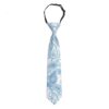 White and Blue Paisley Bohemian Elasticated Tie for Boys