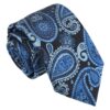 Blue and Black Paisley Bohemian Regular Tie for Boys
