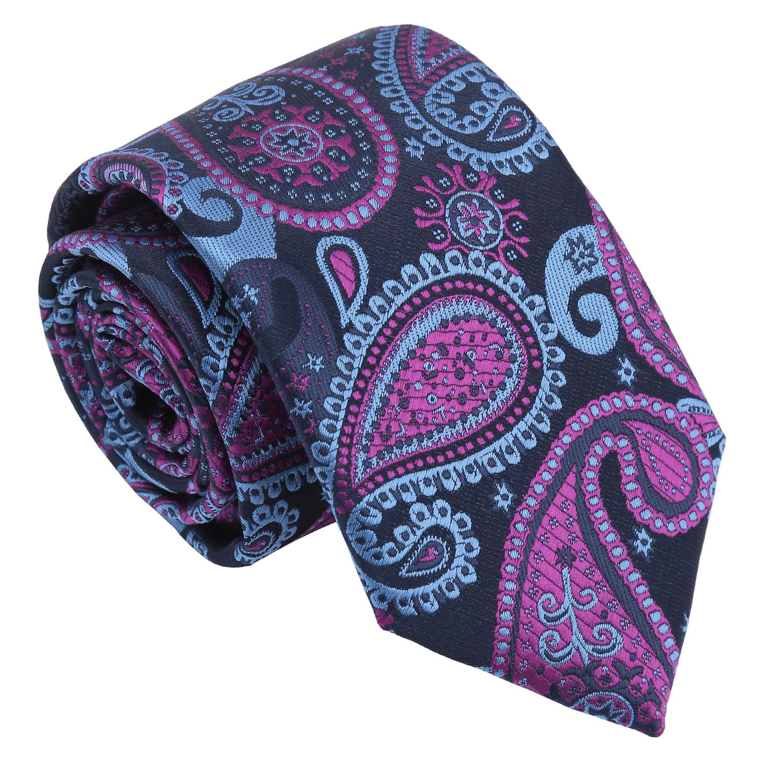 Blue & Orchid Paisley Bohemian Regular Tie for Boys