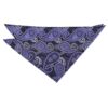 Black and Purple Paisley Bohemian Pocket Square