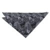 Black and Silver Paisley Bohemian Pocket Square