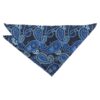 Blue and Black Paisley Bohemian Pocket Square