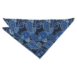 Blue and Black Paisley Bohemian Pocket Square Blue and Black Paisley Bohemian Pocket Square