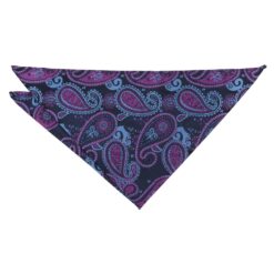 Blue and Orchid Paisley Bohemian Pocket Square Blue and Orchid Paisley Bohemian Pocket Square
