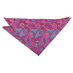 Pink and Turquoise Paisley Bohemian Pocket Square Pink and Turquoise Paisley Bohemian Pocket Square