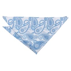 White and Blue Paisley Bohemian Pocket Square White and Blue Paisley Bohemian Pocket Square
