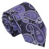 Black and Purple Paisley Bohemian Tie