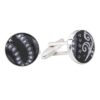 Black and Silver Paisley Bohemian Cufflinks