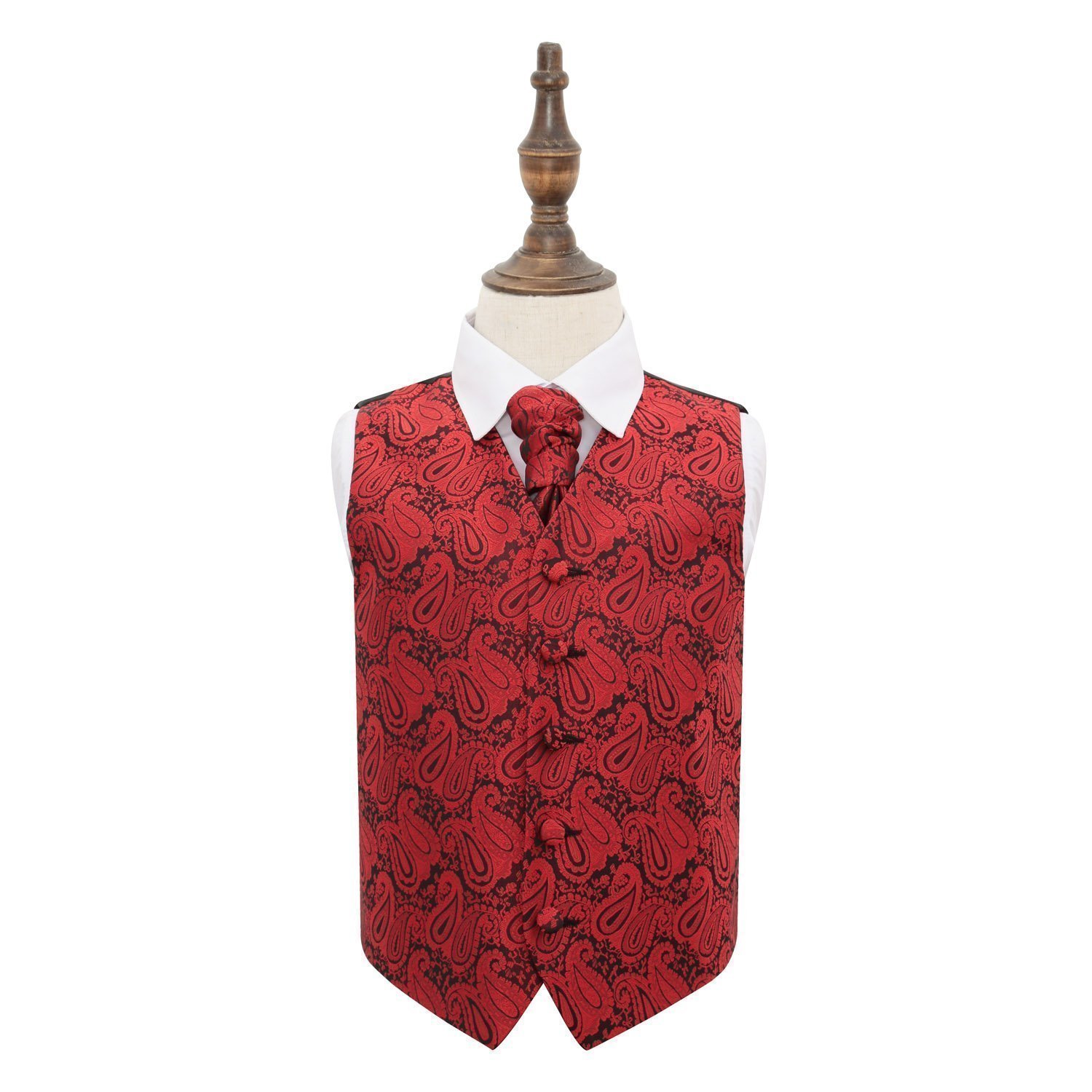 Black and red waistcoat sale