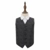 Charcoal Grey Paisley Wedding Waistcoat for Boys