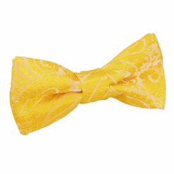 Gold Paisley Pre-Tied Bow Tie for Boys Gold Paisley Pre-Tied Bow Tie for Boys