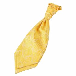 Gold Paisley Pre-Tied Wedding Cravat for Boys Gold Paisley Pre-Tied Wedding Cravat for Boys