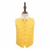 Gold Paisley Wedding Waistcoat and Cravat Set for Boys