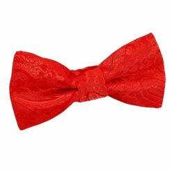 Red Paisley Pre-Tied Bow Tie for Boys Red Paisley Pre-Tied Bow Tie for Boys