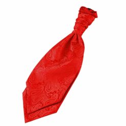 Red Paisley Pre-Tied Wedding Cravat for Boys